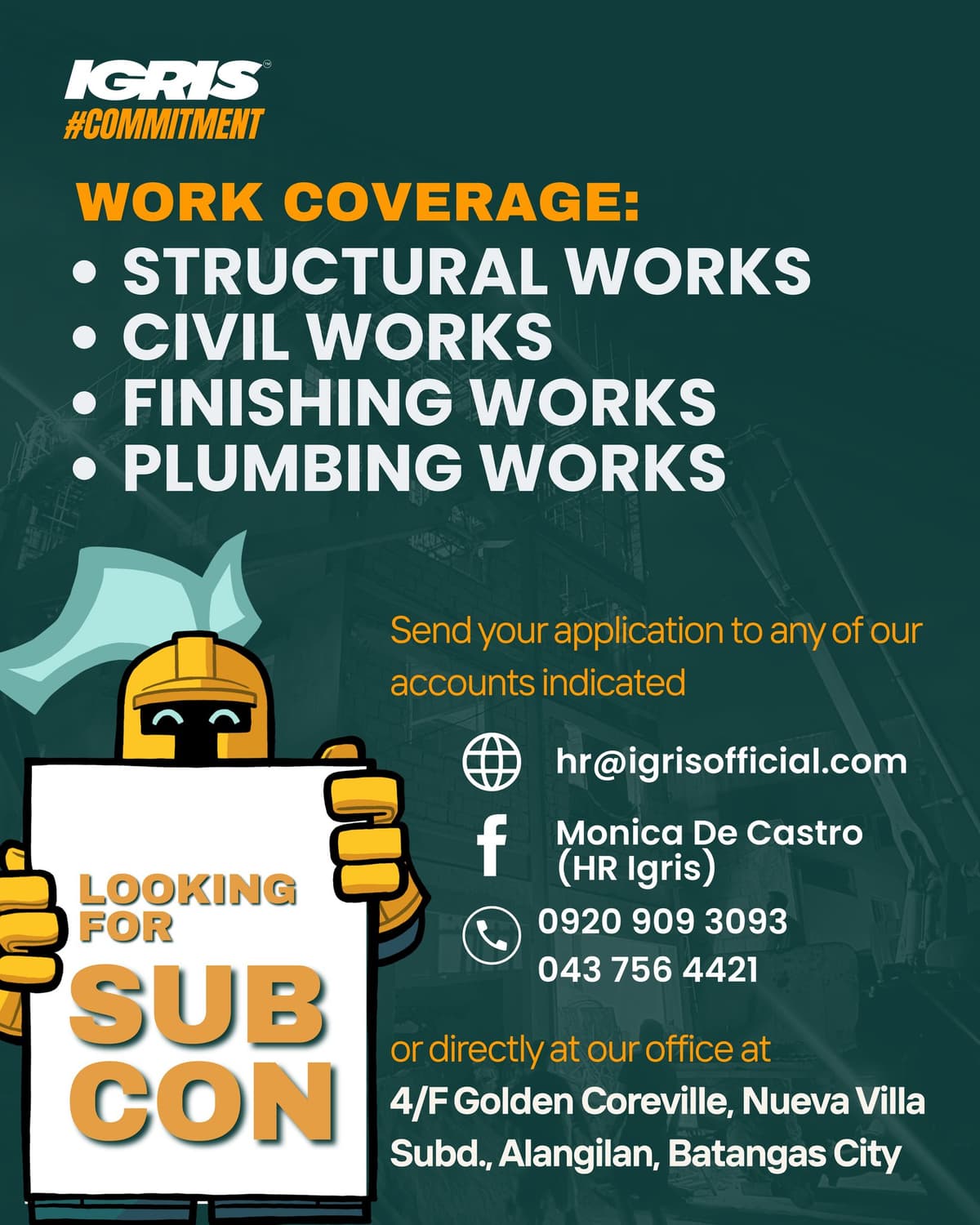 WANTED: SUBCONTRACTORS